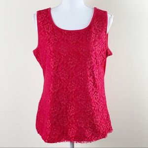 🔥5/$20 Joseph A  Front Lace Overlay Camisole